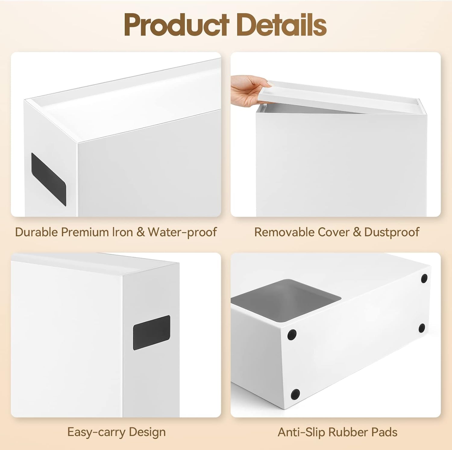 White Toilet Paper Storage Organizer T815