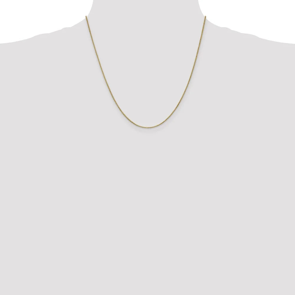14kt Yellow Gold 1mm Box Chain 20 inch Lobster Clasp M922