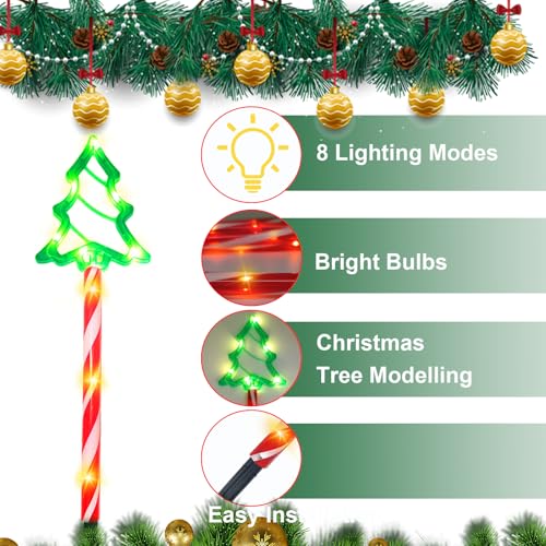 6 Pack Solar Christmas Pathway Lights Q238604