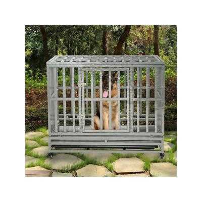 Silver 38-in Heavy Duty Dog Crate P818