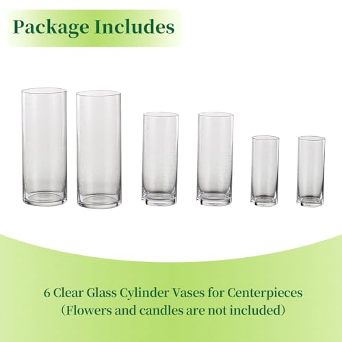 3 PCS Clear Glass Cylinder Candle Holder J76852