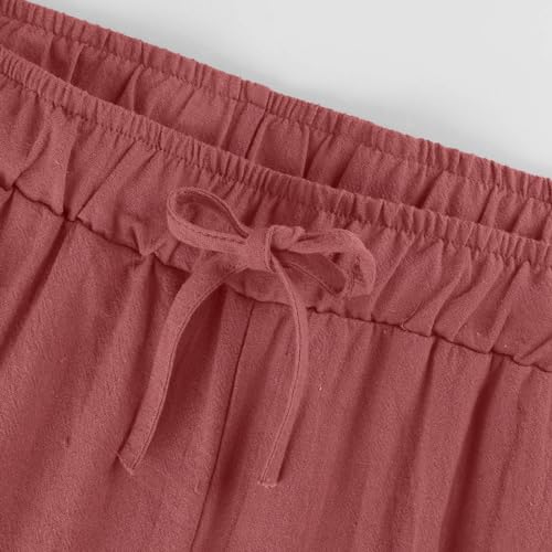 Women's Drawstring Casual Wide Leg Sweatpants with Pockets N857