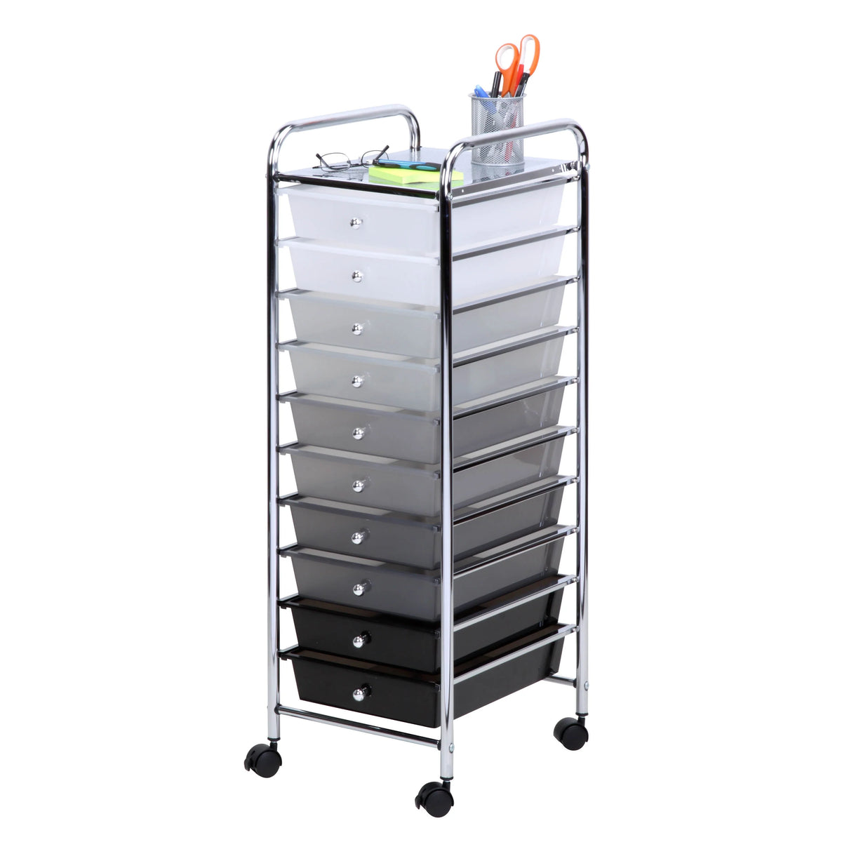 10-Drawer Multi-Color Rolling Cart X176
