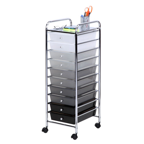 10-Drawer Multi-Color Rolling Cart X176