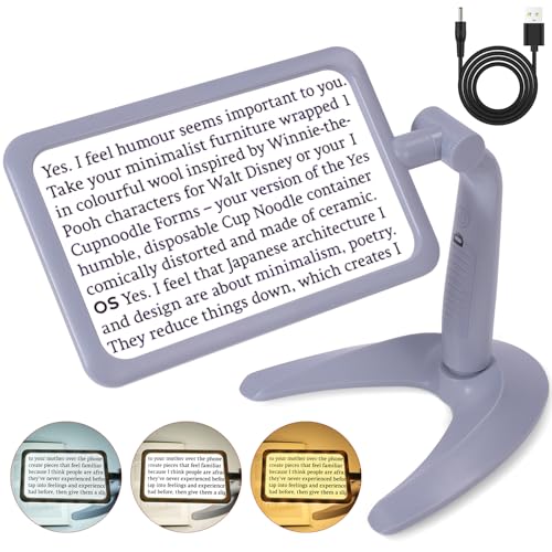 5X Folding Handheld Rectangular Magnifier with 48 Lights N266