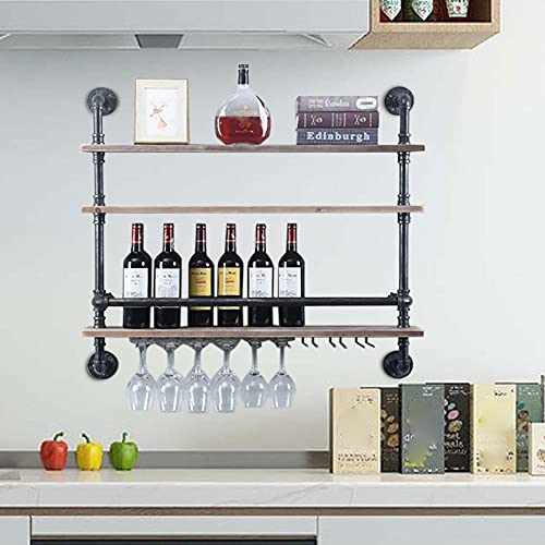 White Rhombus Wall Mounted Wood Wine Rack D291665