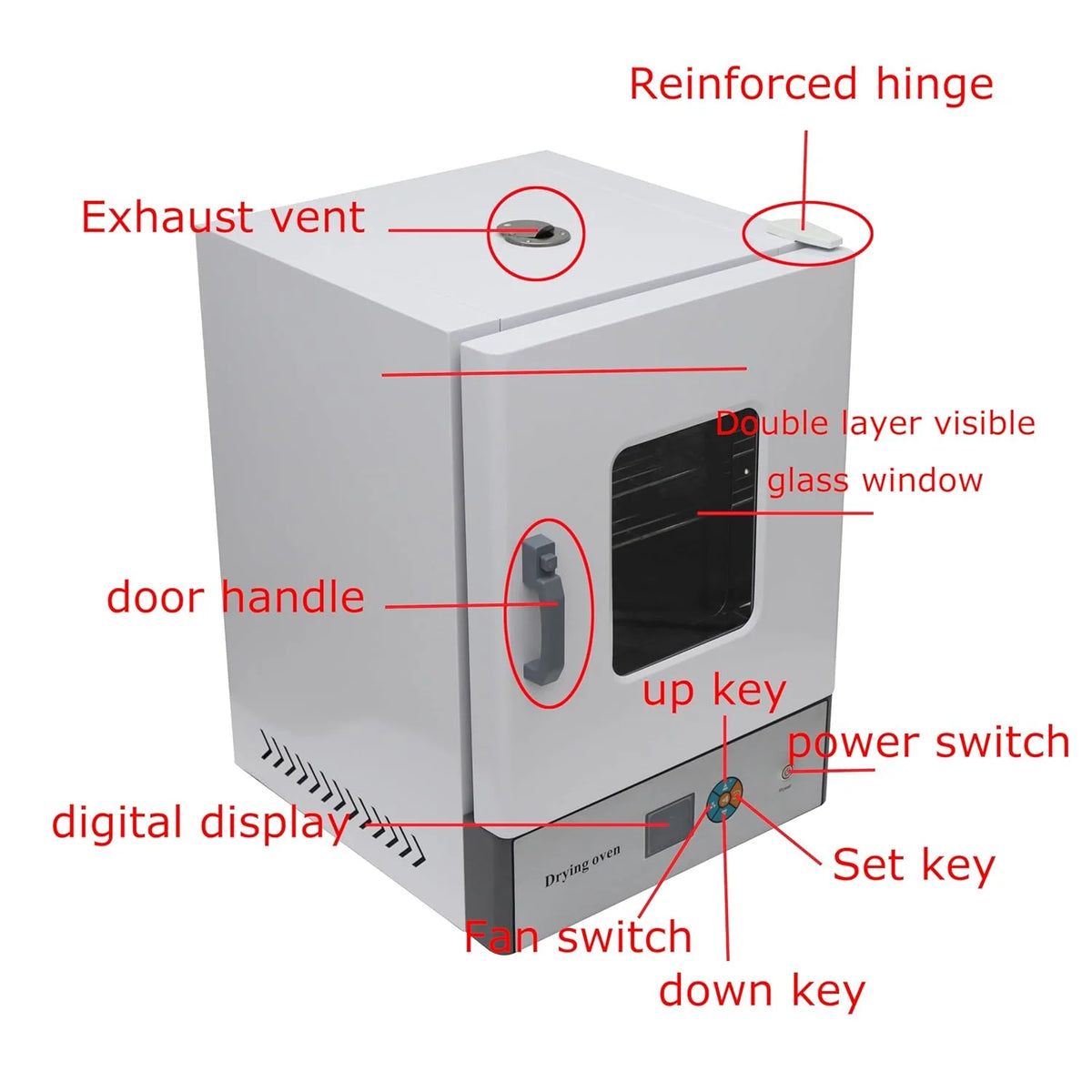 Electric Blast Drying Oven Digital Forced Air Convection Drying Oven H842966