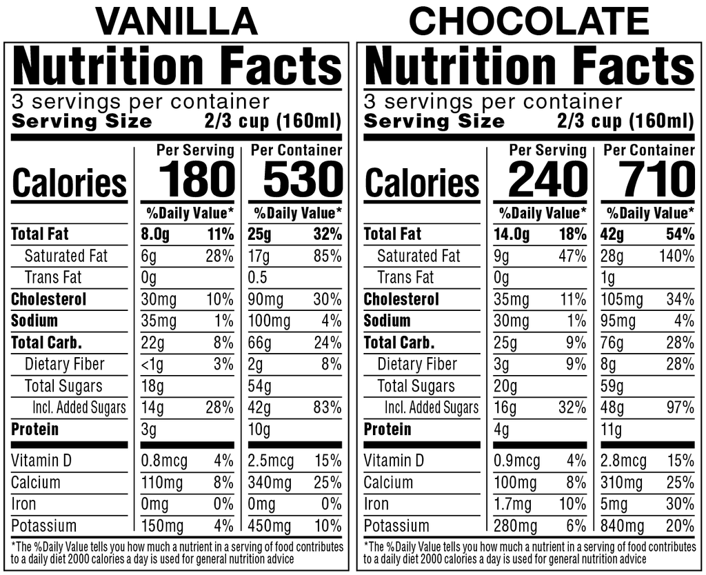 6ct 16 oz Vanilla Ice Cream Pints and Chocolate Ice Cream Pints I816699