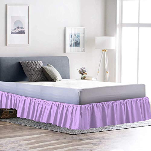 White 100% Cotton 21 Inch Drop Ruffled Bed Skirt J894