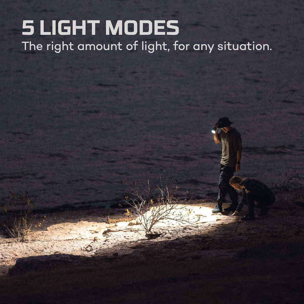 12K lumen rechargeable adjustable beam LED flashlight with USB powered LED reading light bundle K1617