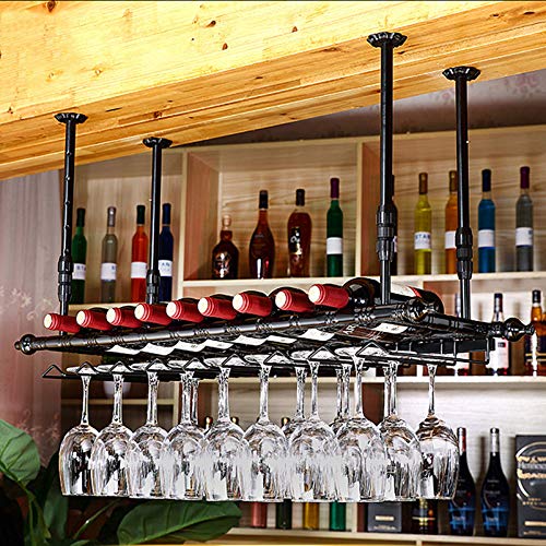 Rustic Metal Wine Rack Wall Mounted R5912