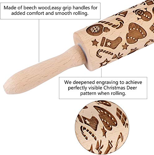 Christmas Wooden Rolling Pins L951543