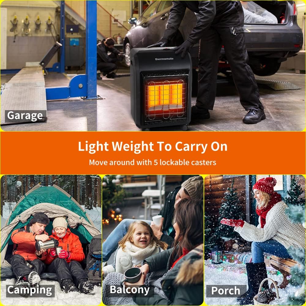 Portable LP Gas Heater with 3 Power Settings, 18,000 BTU P72891