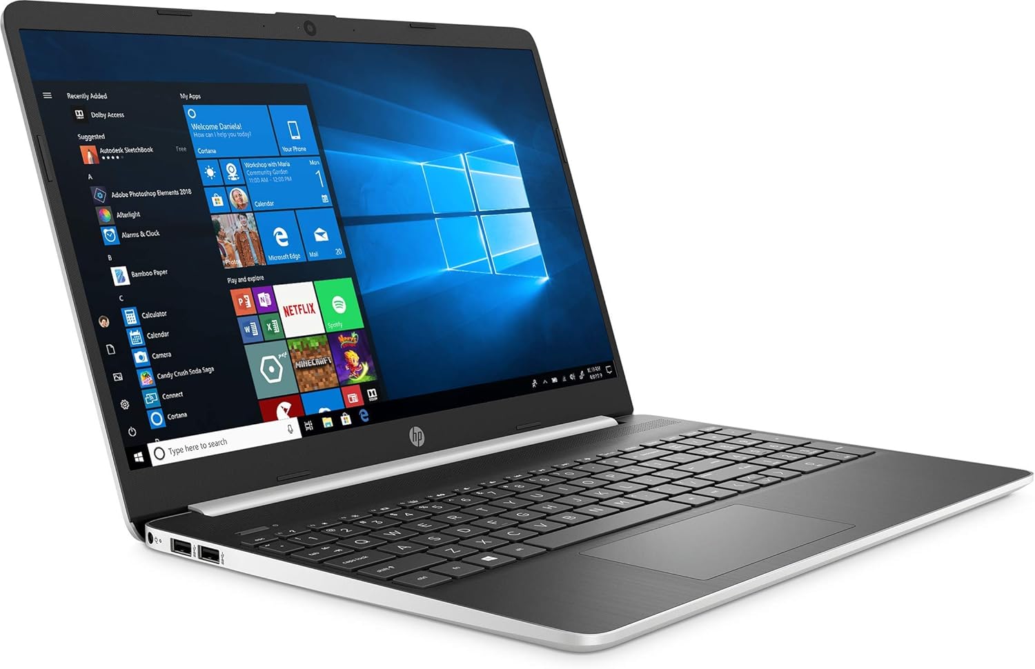 15.6" HD Touchscreen Laptop Intel Core i3 8GB DDR4 RAM 128GB SSD HDMI Bluetooth Windows 10 Silver W330