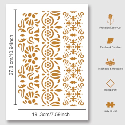 11.69x8.27 Inch Reusable Craft Stencils X34227