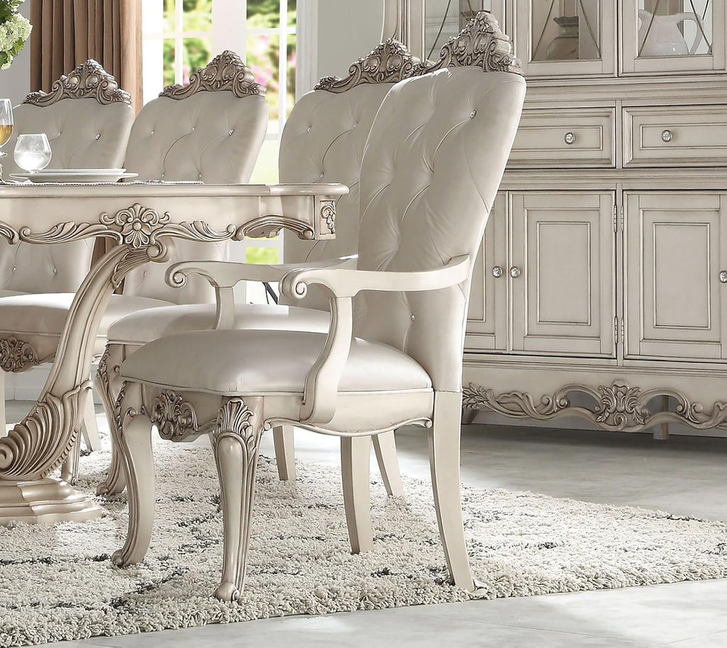 9-Piece Dining Set with Extendable Table, 6 Side Chairs and 2 Arm Chairs F332