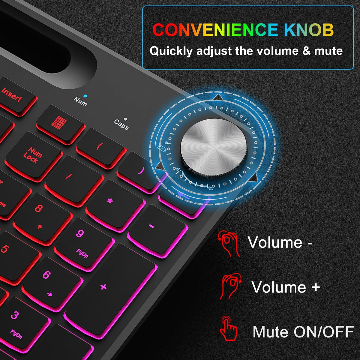 Wireless Keyboard and Mouse Combo, 2.4G Rechargeable Ergonomic Gaming Keyboard with Wrist Rest Y345