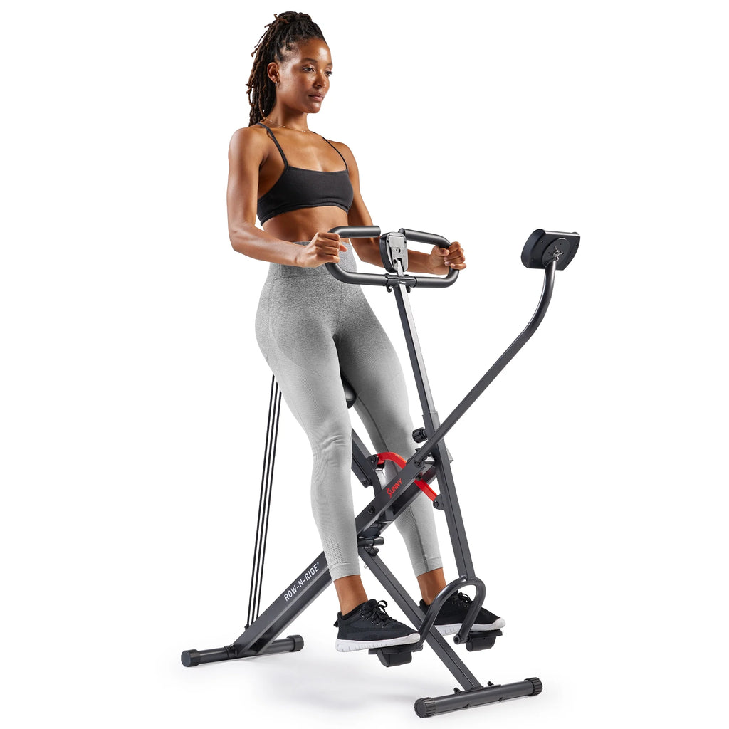 Smart Upright Row-N-Ride Exerciser, Squat Assist Trainer with Adjustable Resistance, Foldable H7821