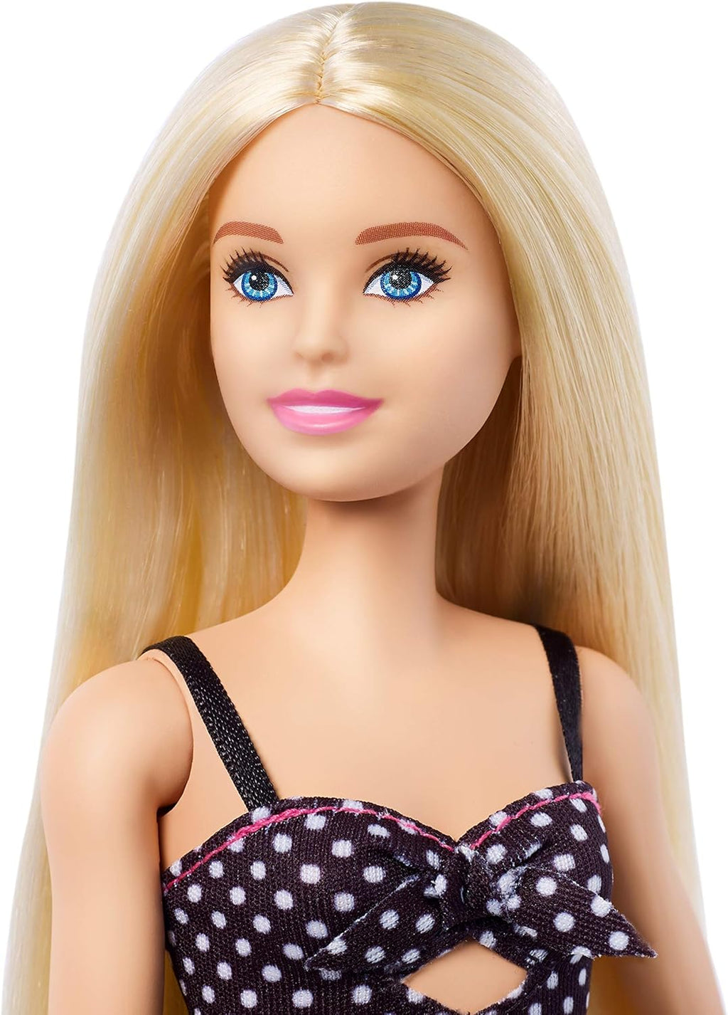 Polka Dot Outfit Doll with Long Blonde Hair Y200112
