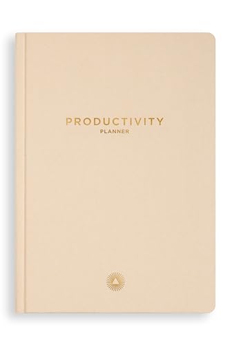 3-Month Productivity Planner, A5 Undated Quarterly Planner (Black) P452