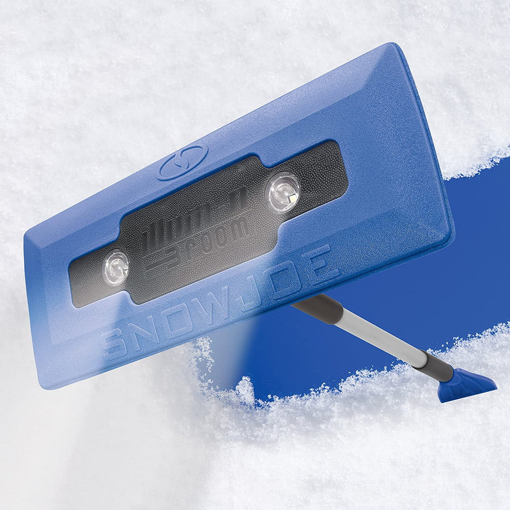 4-in-1 Telescoping Snow Broom with Ice Scraper and LED Lights H463