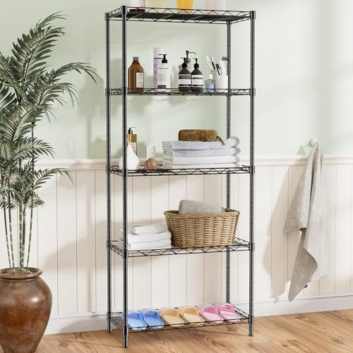 5-Tier Adjustable Metal Wire Shelving Unit Y545