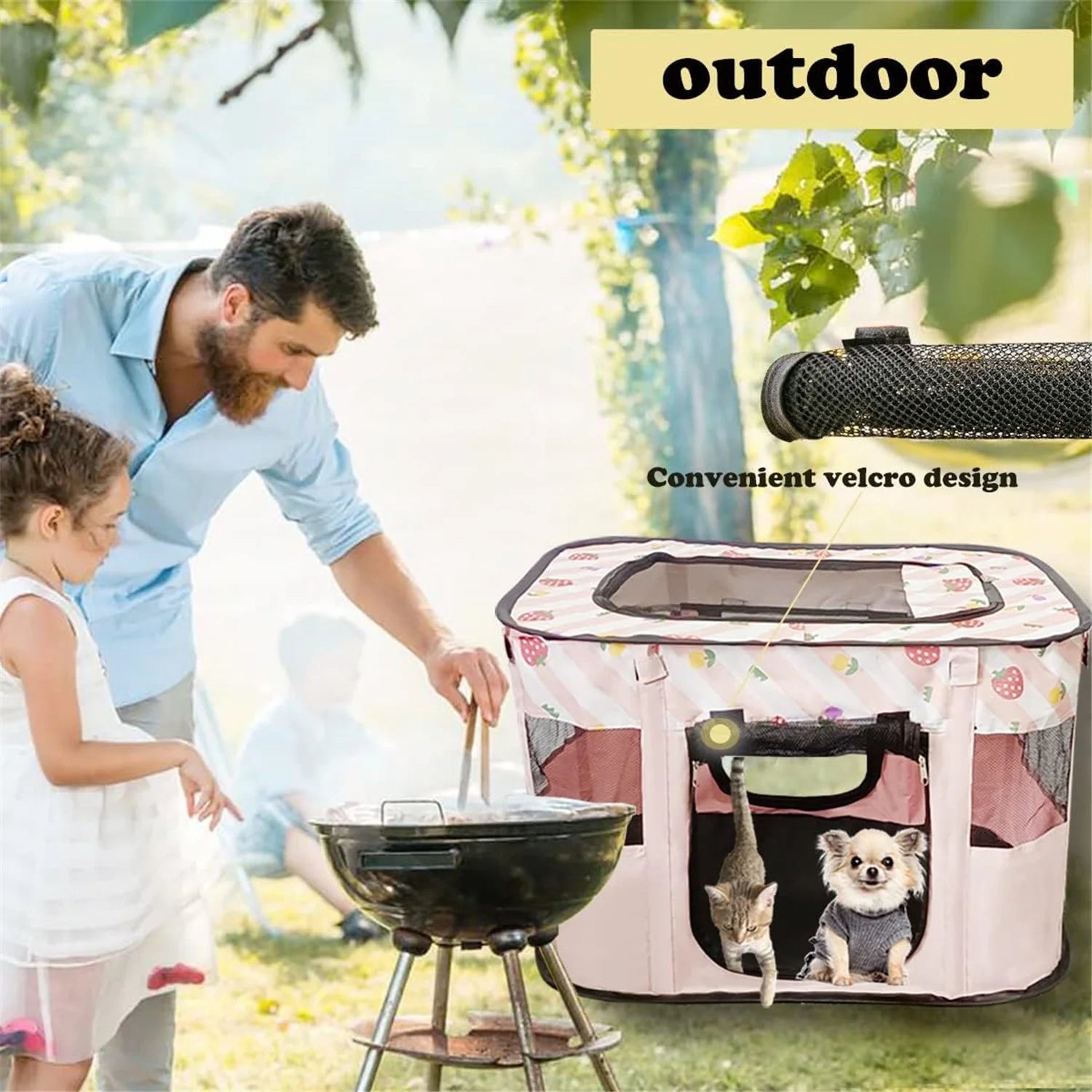 Cat Tent Outdoor Pet Enclosure Tent with Carry Bag K9932