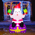 Inflatable Santa Claus with Gift Boxes LED Lights Yard Decor X77698