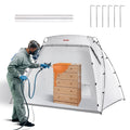 Portable Paint Booth with Built-in Floor & Mesh Screen, 7.5x5.2x5.2ft M6987