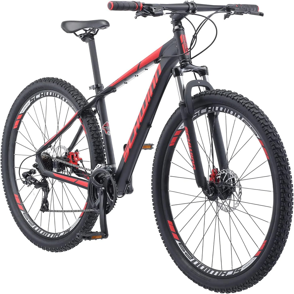 Open Box 24 Speed 29 Inch Wheels Matte Black Red Mountain Bike V823963