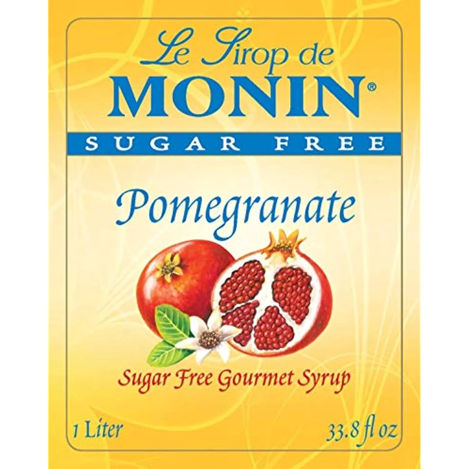 Monin Sugar Free Pomegranate Syrup, 33.8-Ounce Plastic Bottle B1483