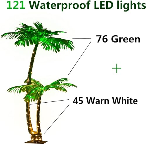 5Ft 121 LED Light Up Artificial Palm Tree Q39133