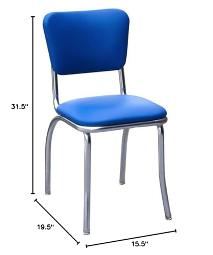 Red Glitter Sparkle Chrome Kitchen Chair C63459