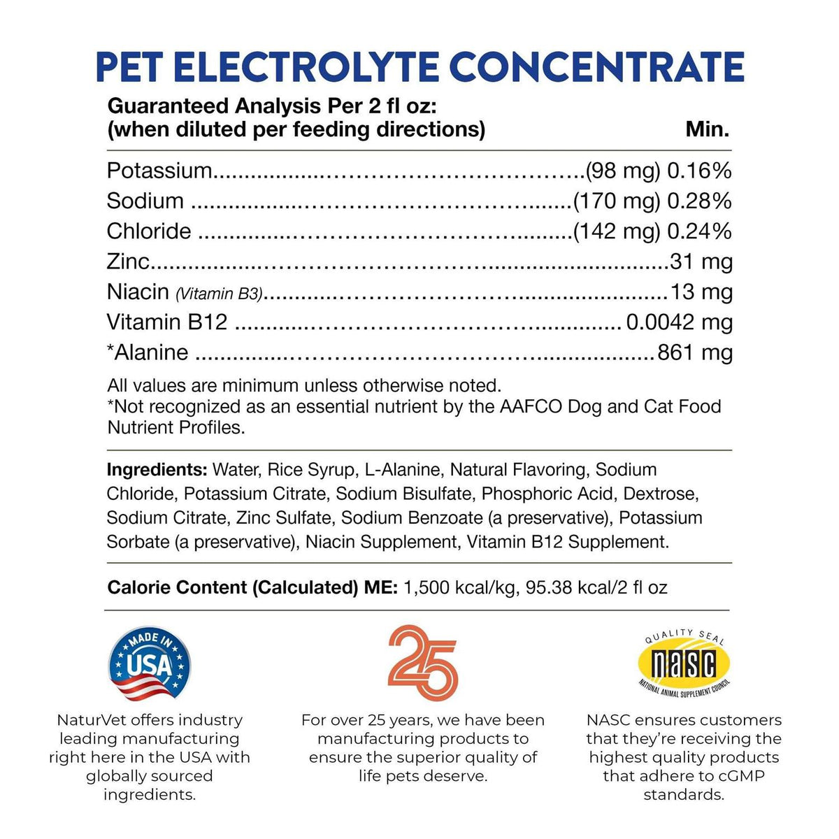 16 oz Pet Electrolyte Concentrate U287677