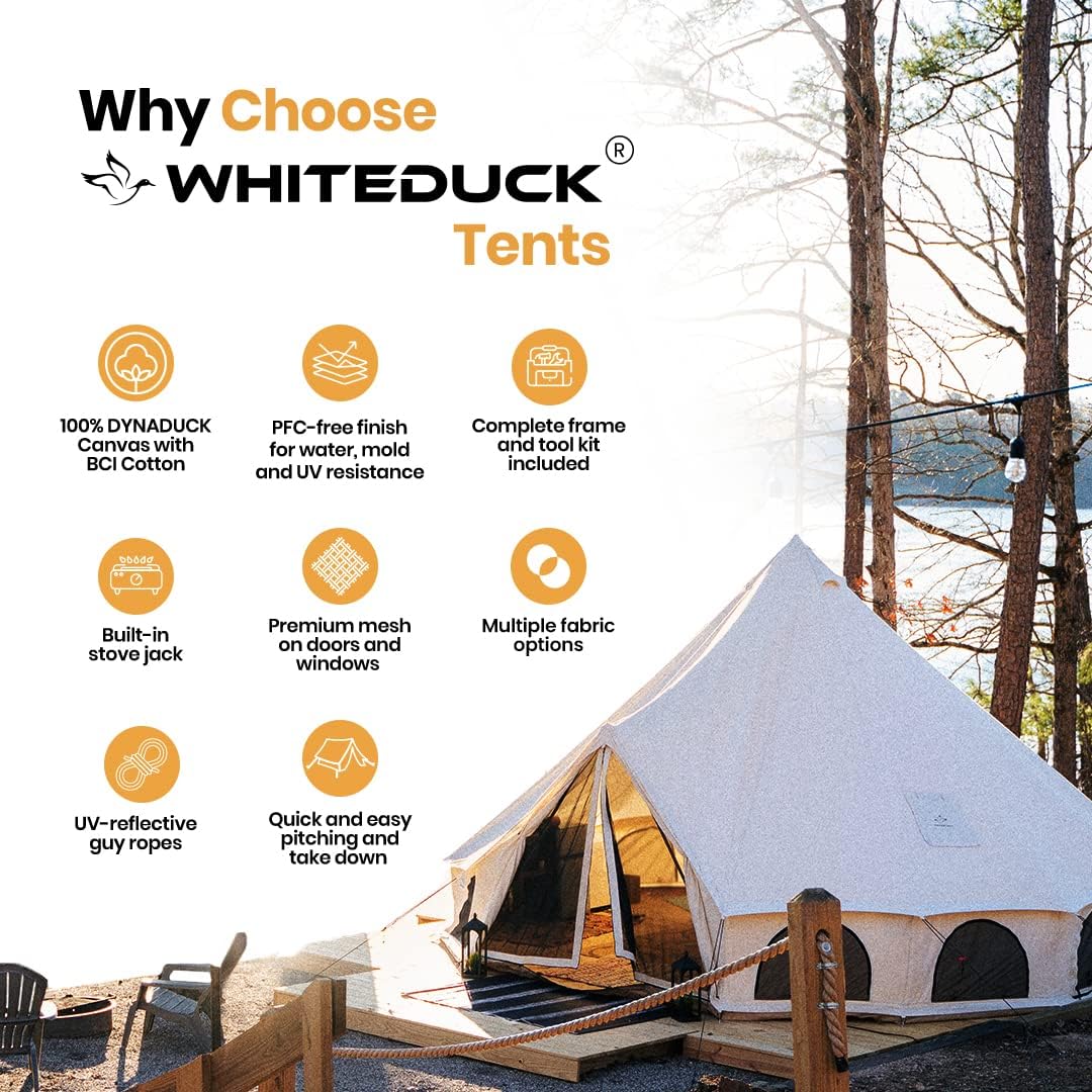 Canvas Bell Tent with Stove Jack T658