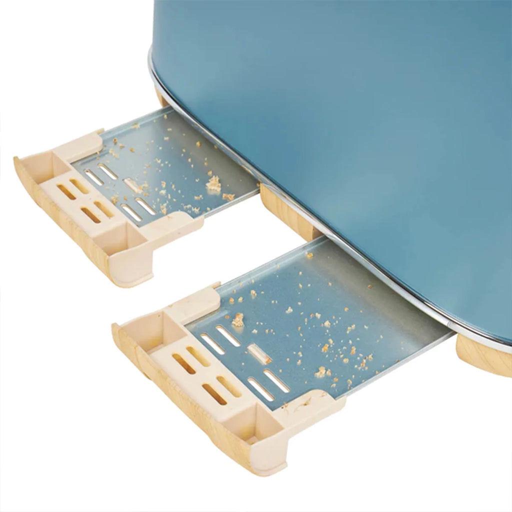 4 Slice Wide Slot Toaster Stone Blue A6298