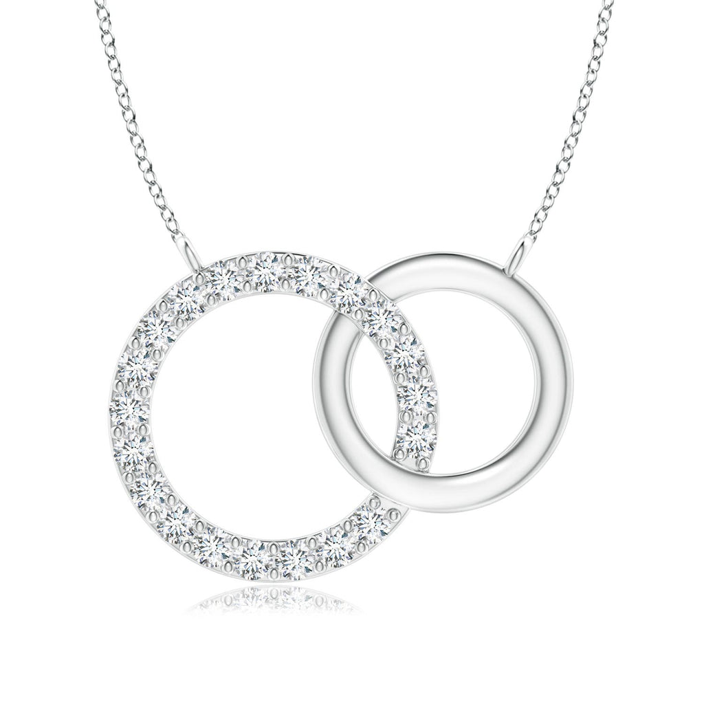 Natural Diamond Pendant Necklace in 14K White Gold W68525
