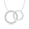 Natural Diamond Pendant Necklace in 14K White Gold W68525