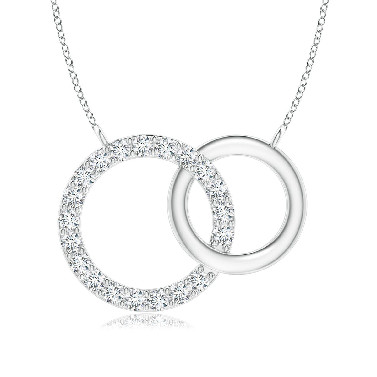 Natural Diamond Pendant Necklace in 14K White Gold W68525