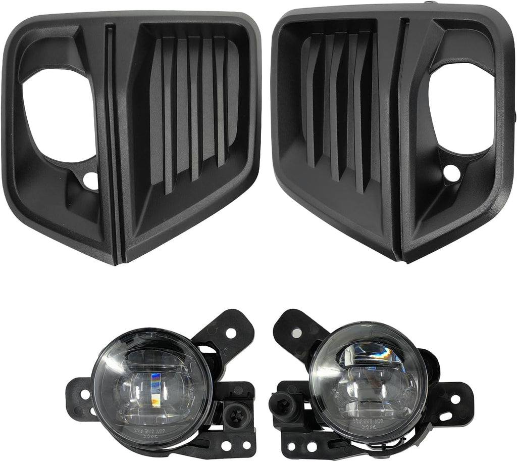 Front Fog Light Assembly with Bezel Cover and Harness for Chevy Colorado 2023 2024 F32078