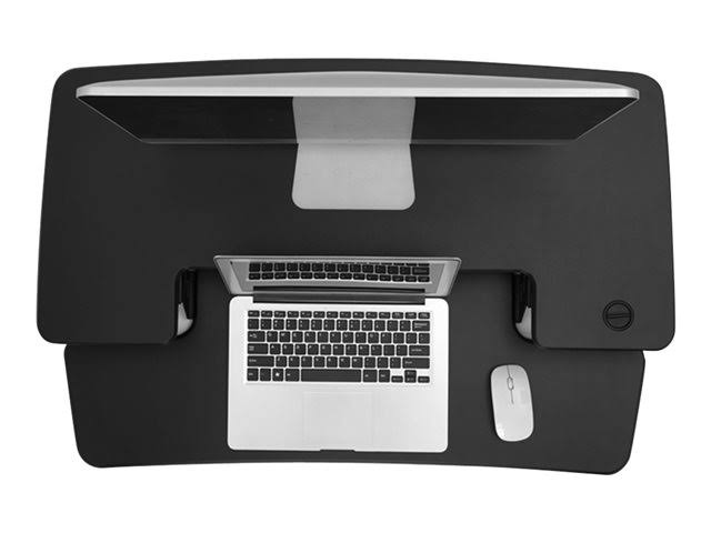 Black electric standing desk converter M477417