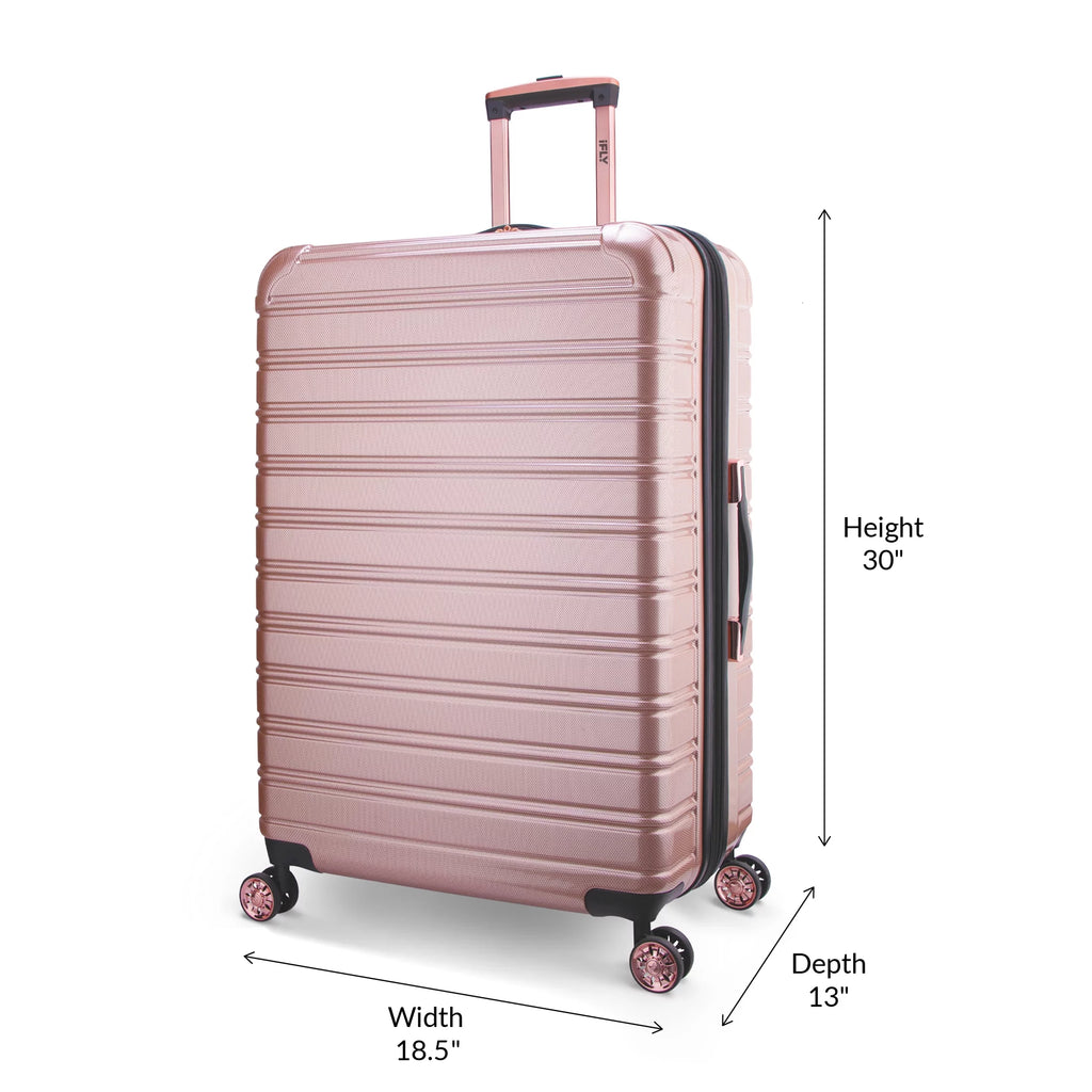 3 Piece Hardside Luggage Set, 20" Carry-on, 24" and 28" Checked, Rose Gold K2294