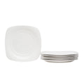 White Square Salad Plate Set of 6 D553454