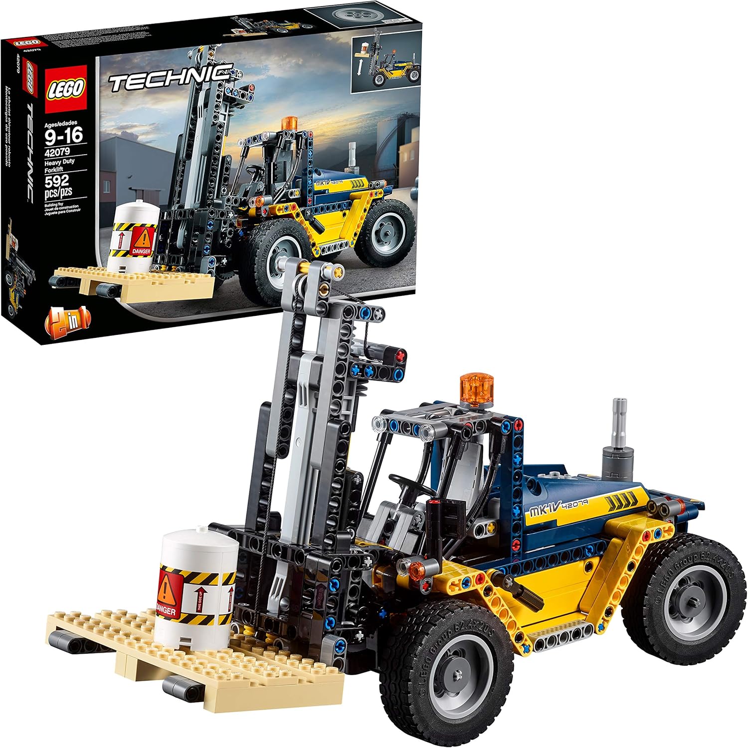 Heavy Duty Forklift Building Kit (592 Pieces) V15416
