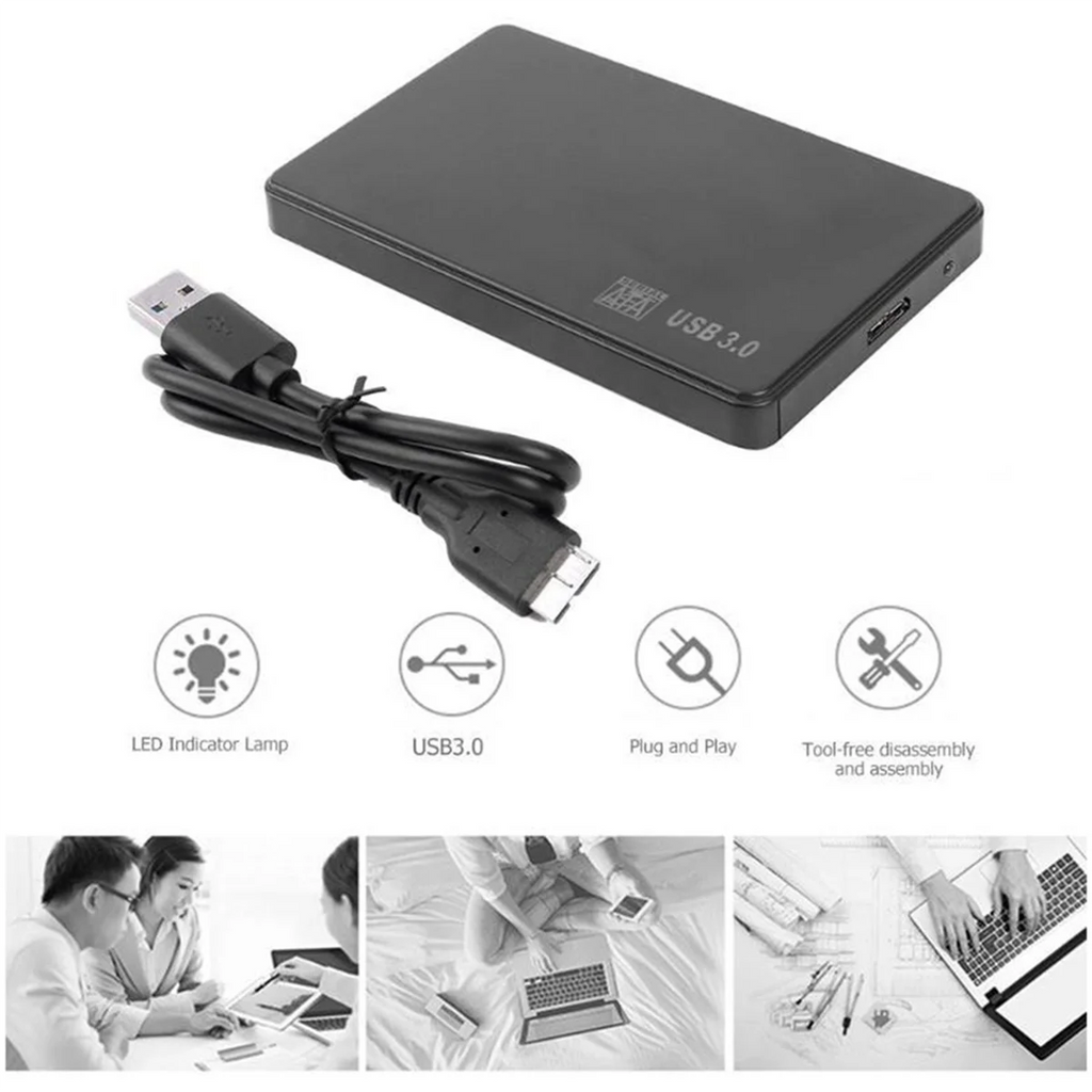 2.5In to USB 3.0 Solid State Enclosure Mobile Hard Disk Cassette with Cable L78510
