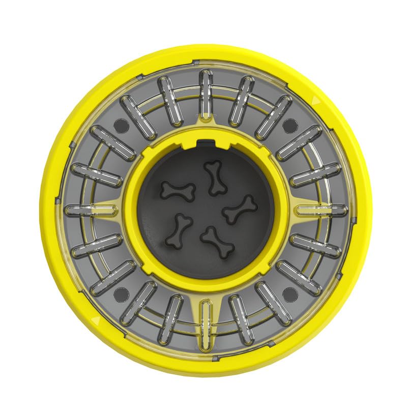 Yellow Dog Puzzle Slow Feeder Bowl J73414