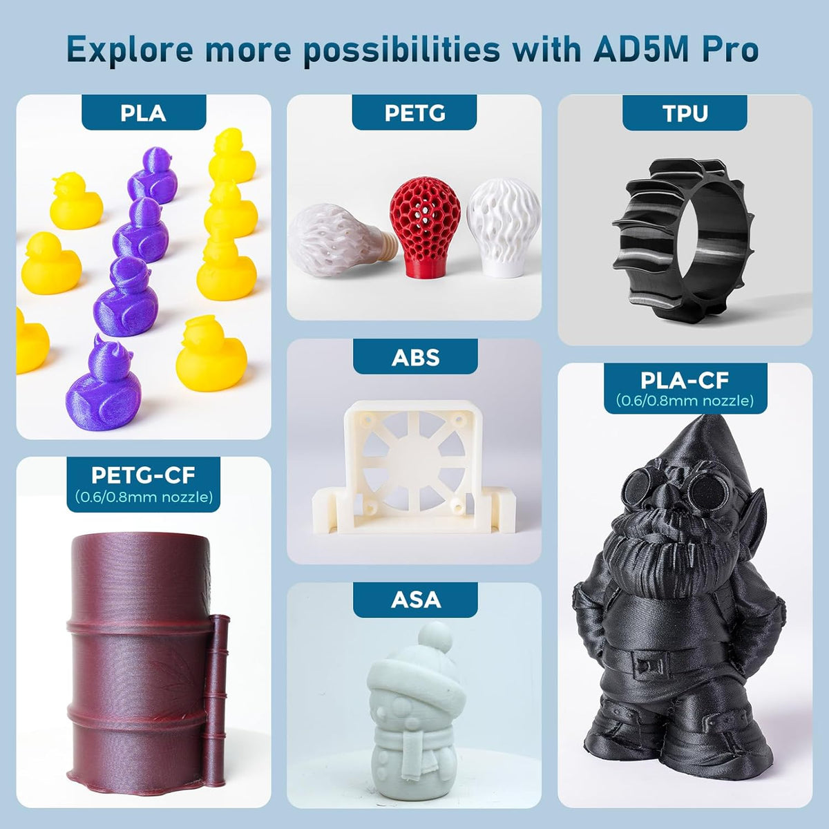3D Printer with Extra 1KG HS PLA Cyan Filament K938