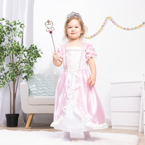 3 pcs Pink Gown Tiara Wand Costume Set D423915
