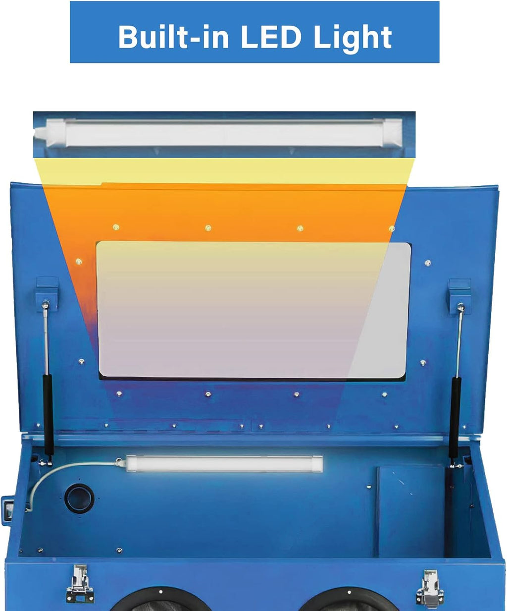 90 Gallon Sandblasting Cabinet with Dust Collection F631