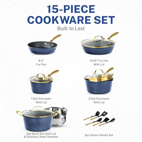 15 Pc Non Stick Induction Cookware Set V86696